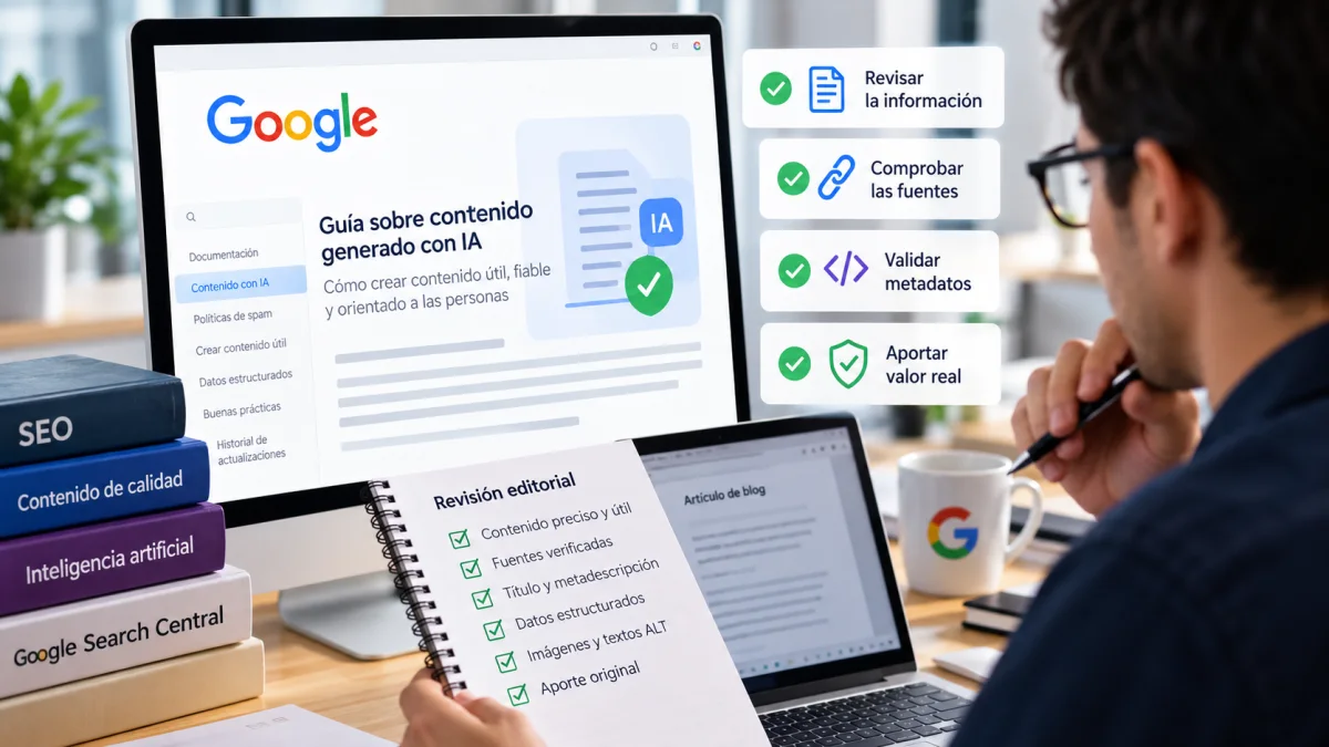 Google actualiza su guía sobre contenido con IA: qué cambia y cómo evitar errores