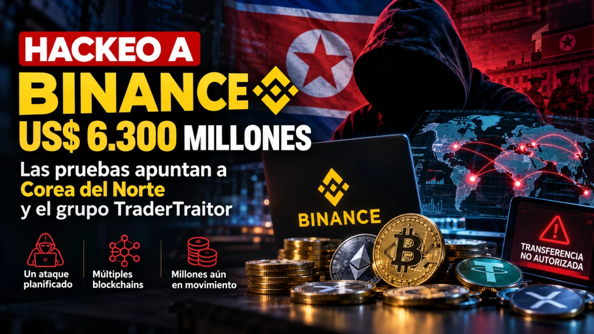 Hackeo a Binance: US$6.300 millones en juego y el fallo de seguridad que investiga la plataforma