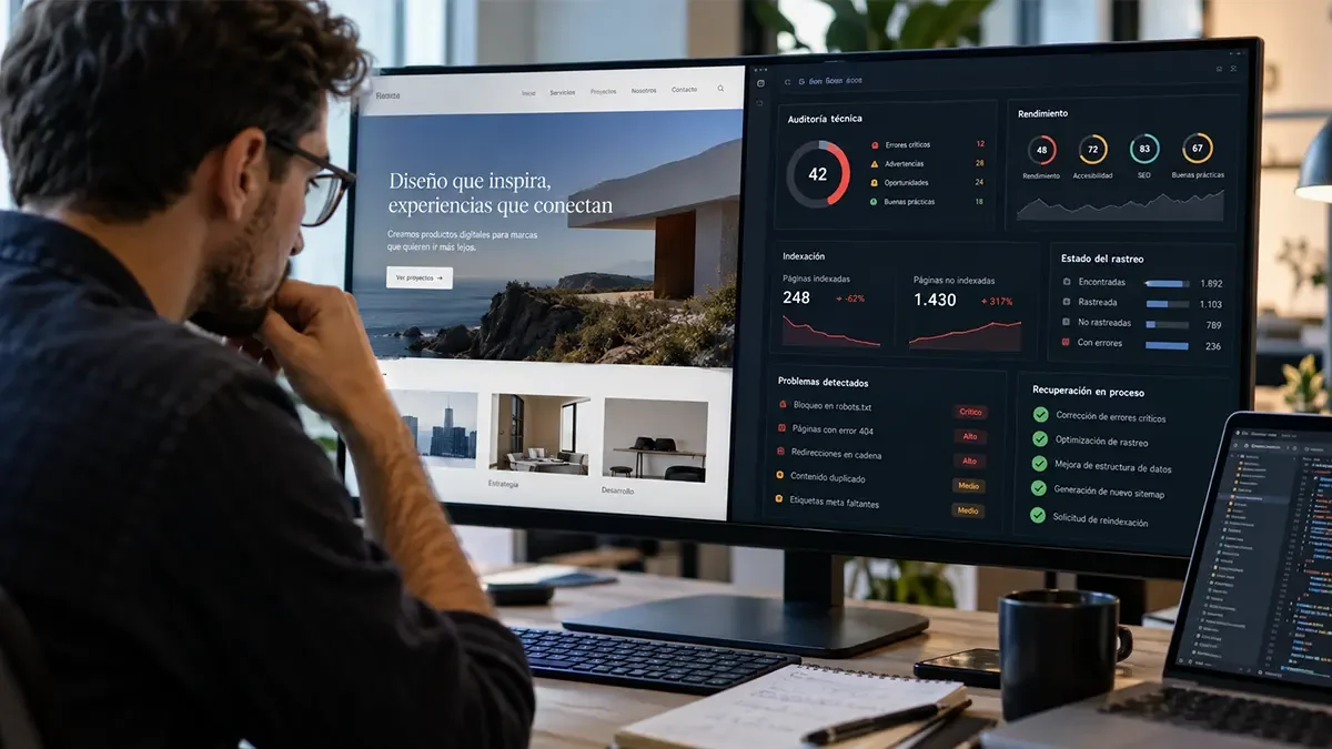 Caso real de recuperación técnica y SEO de una web empresarial